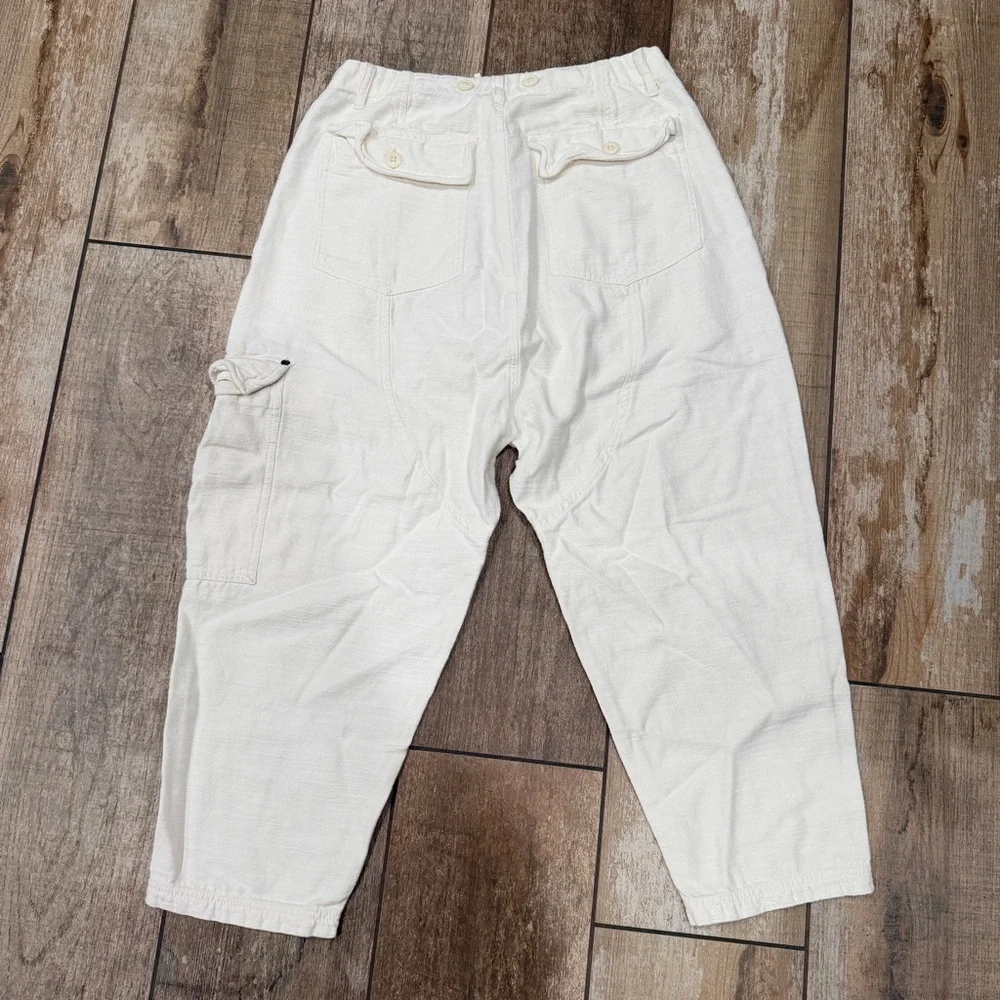Free People | White Cargo Pants